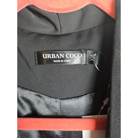 Urban Coco‎ Black Shawl Lapel Women’s Blazer Jacket Size XXL NWT - Picture 4 of 9
